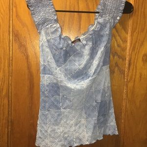 Izzy Jae Women's Baby Blue Sleeveless Blouse